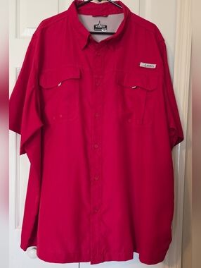 Habitat Men’s Short-Sleeve Button-Up Shirt in Red